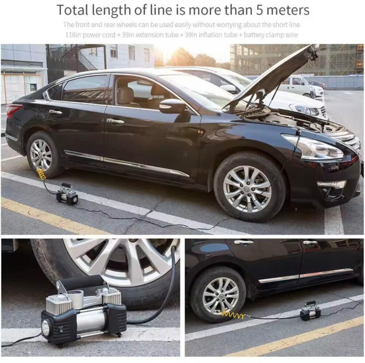 Rugged Road Portable 12V Air Compressor (4WD Tyre Inflator)