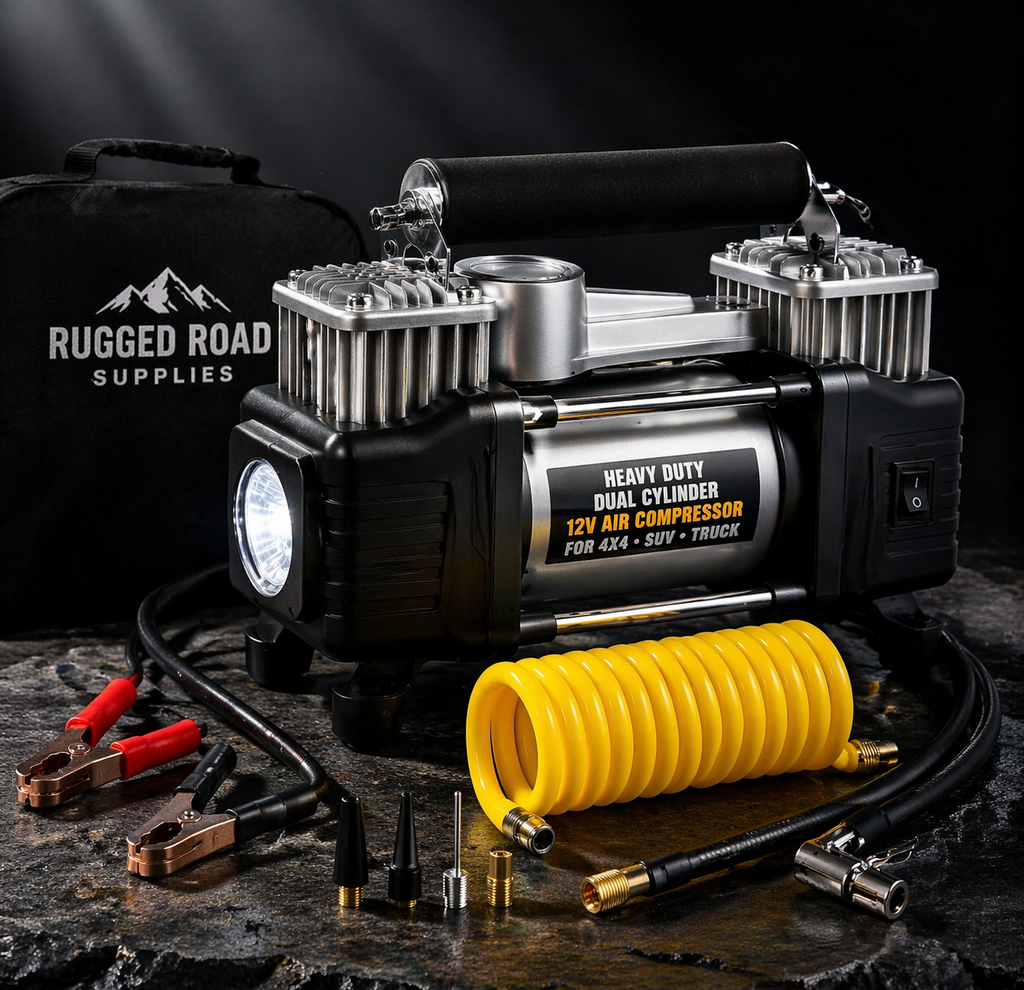 Rugged Road Portable 12V Air Compressor (4WD Tyre Inflator)