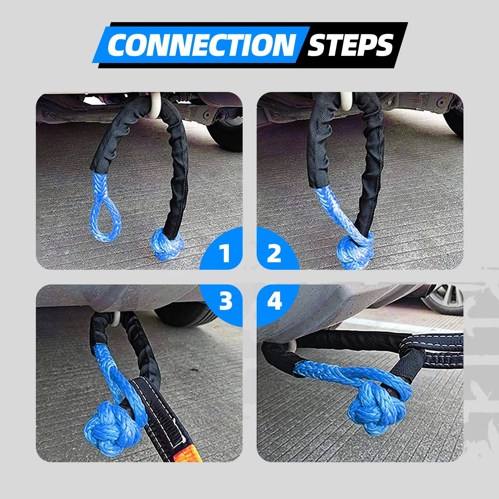 Rugged Road Soft Shackle + Recovery Ring Kit”