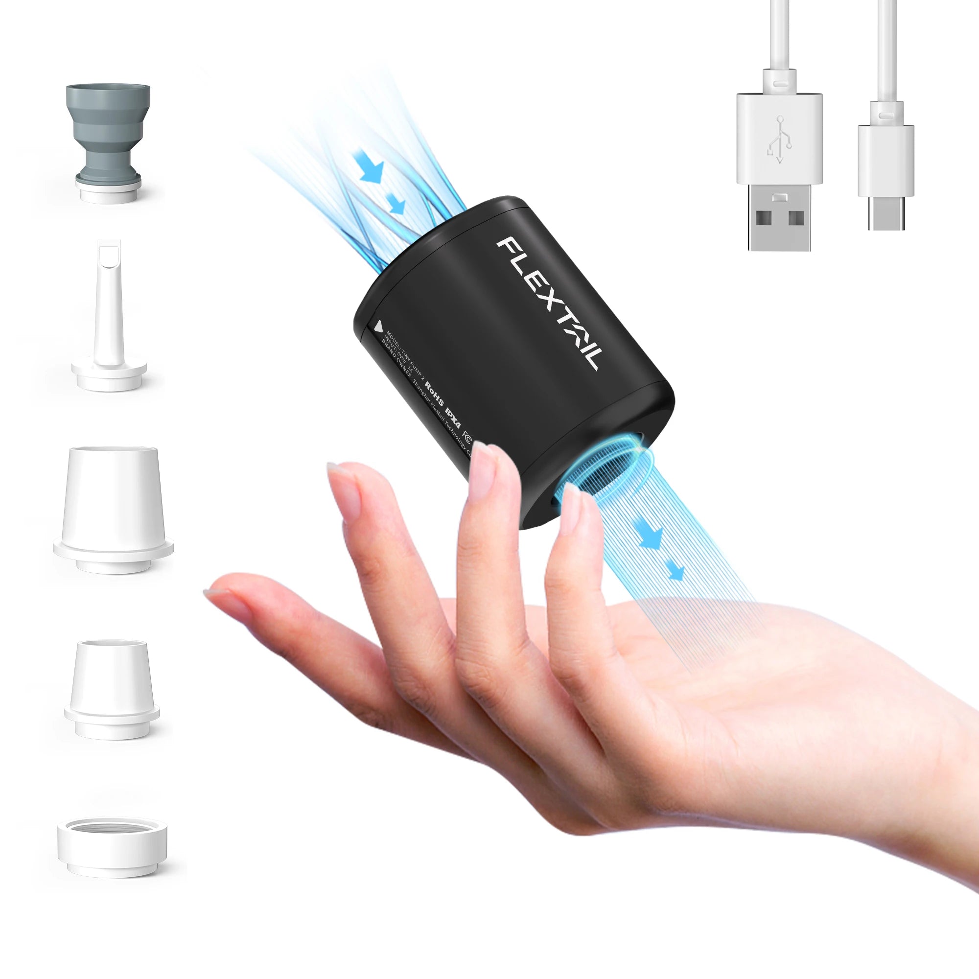 Tiny Portable Air Pump – Ultra-Compact Camping & 4WD Inflator (Rechargeable + LED Light Option)