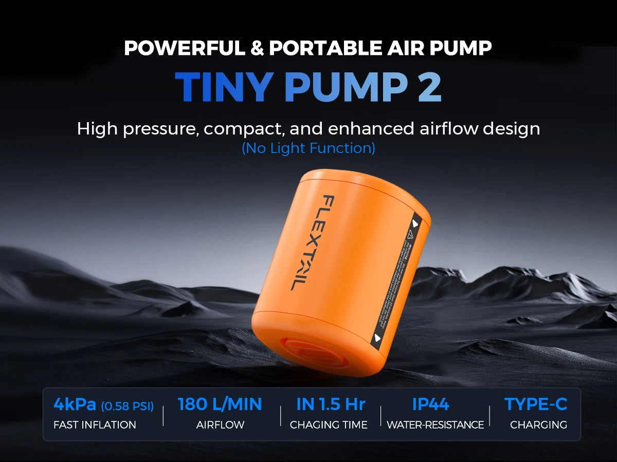Tiny Portable Air Pump – Ultra-Compact Camping & 4WD Inflator (Rechargeable + LED Light Option)