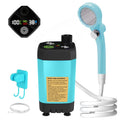 Rugged Road camping shower pump with Full Screen Intelligent Digital Display Adjustable 6000mAh Shower Kit