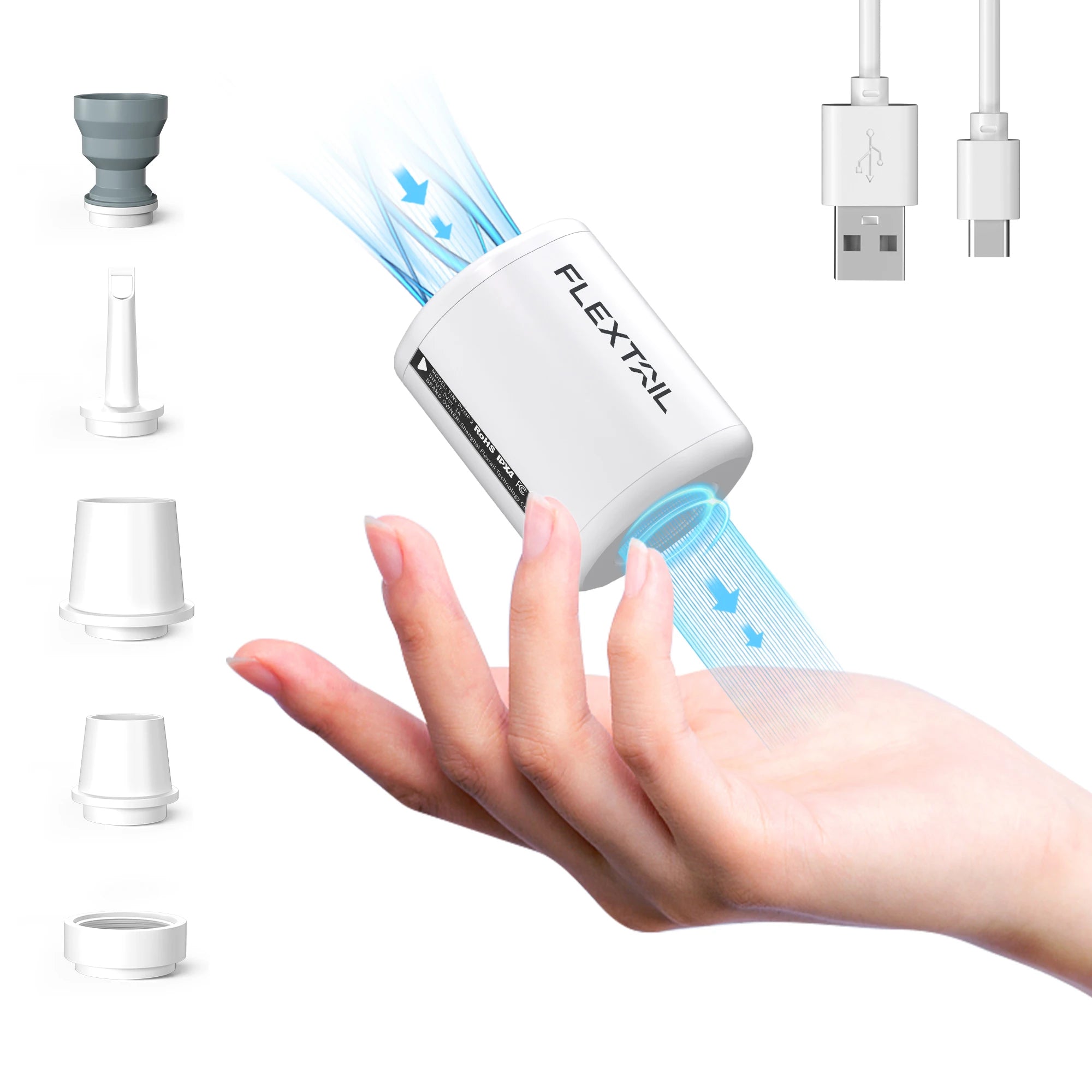 Tiny Portable Air Pump – Ultra-Compact Camping & 4WD Inflator (Rechargeable + LED Light Option)