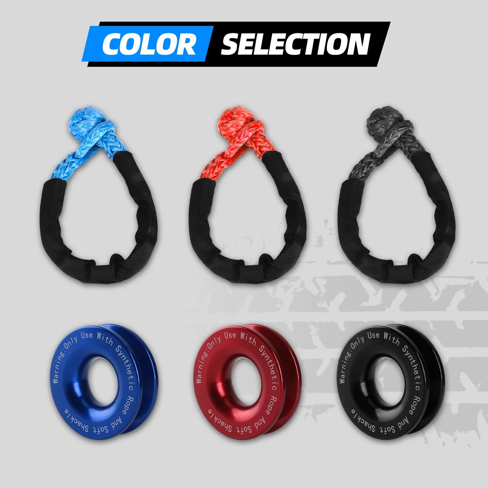Rugged Road Soft Shackle + Recovery Ring Kit”