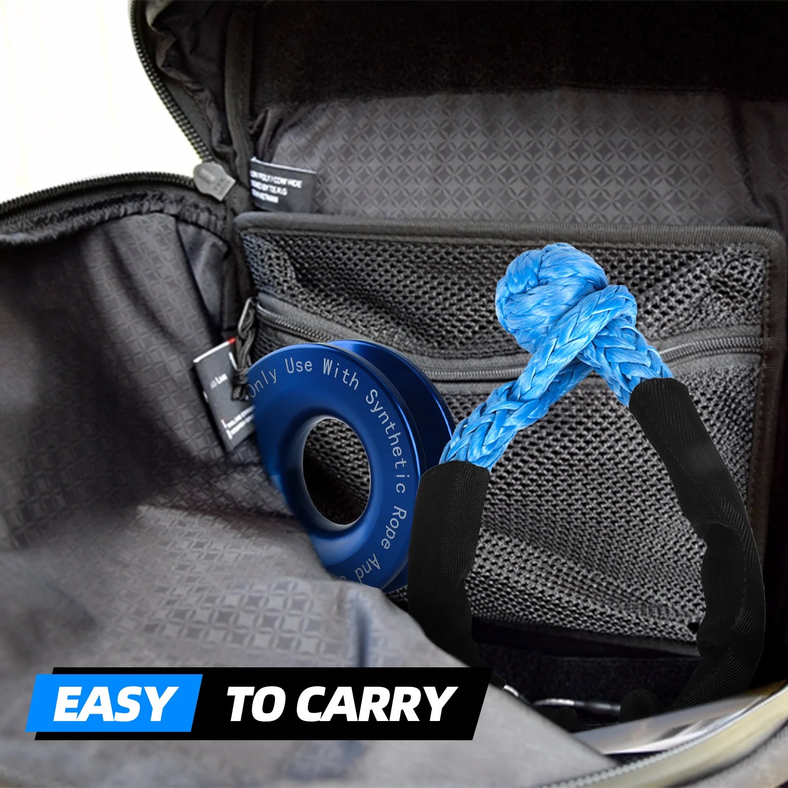 Rugged Road Soft Shackle + Recovery Ring Kit”