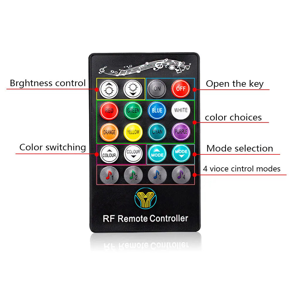 Rugged Road RGB LED Rock Lights Kit – Waterproof Underglow for 4WD, Utes & Trucks (App Controlled)