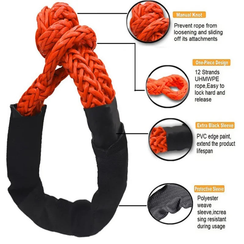 Rugged Road Soft Shackle + Recovery Ring Kit”