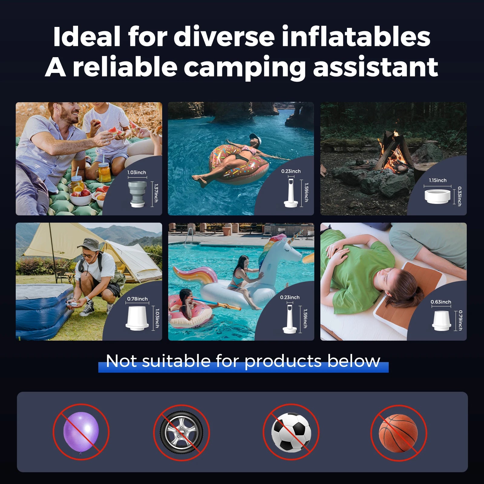 Tiny Portable Air Pump – Ultra-Compact Camping & 4WD Inflator (Rechargeable + LED Light Option)
