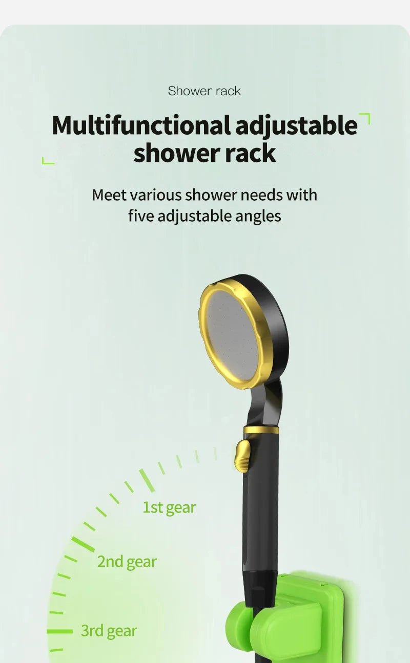 Rugged Road camping shower pump with Full Screen Intelligent Digital Display Adjustable 6000mAh Shower Kit
