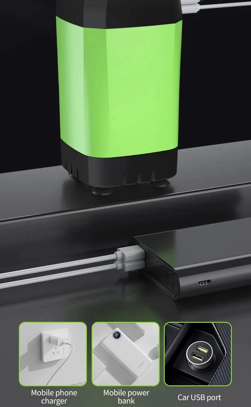Rugged Road camping shower pump with Full Screen Intelligent Digital Display Adjustable 6000mAh Shower Kit