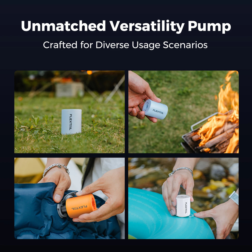Tiny Portable Air Pump – Ultra-Compact Camping & 4WD Inflator (Rechargeable + LED Light Option)