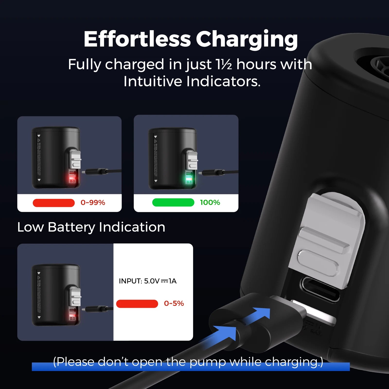 Tiny Portable Air Pump – Ultra-Compact Camping & 4WD Inflator (Rechargeable + LED Light Option)