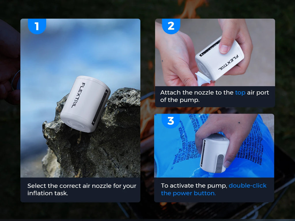 Tiny Portable Air Pump – Ultra-Compact Camping & 4WD Inflator (Rechargeable + LED Light Option)