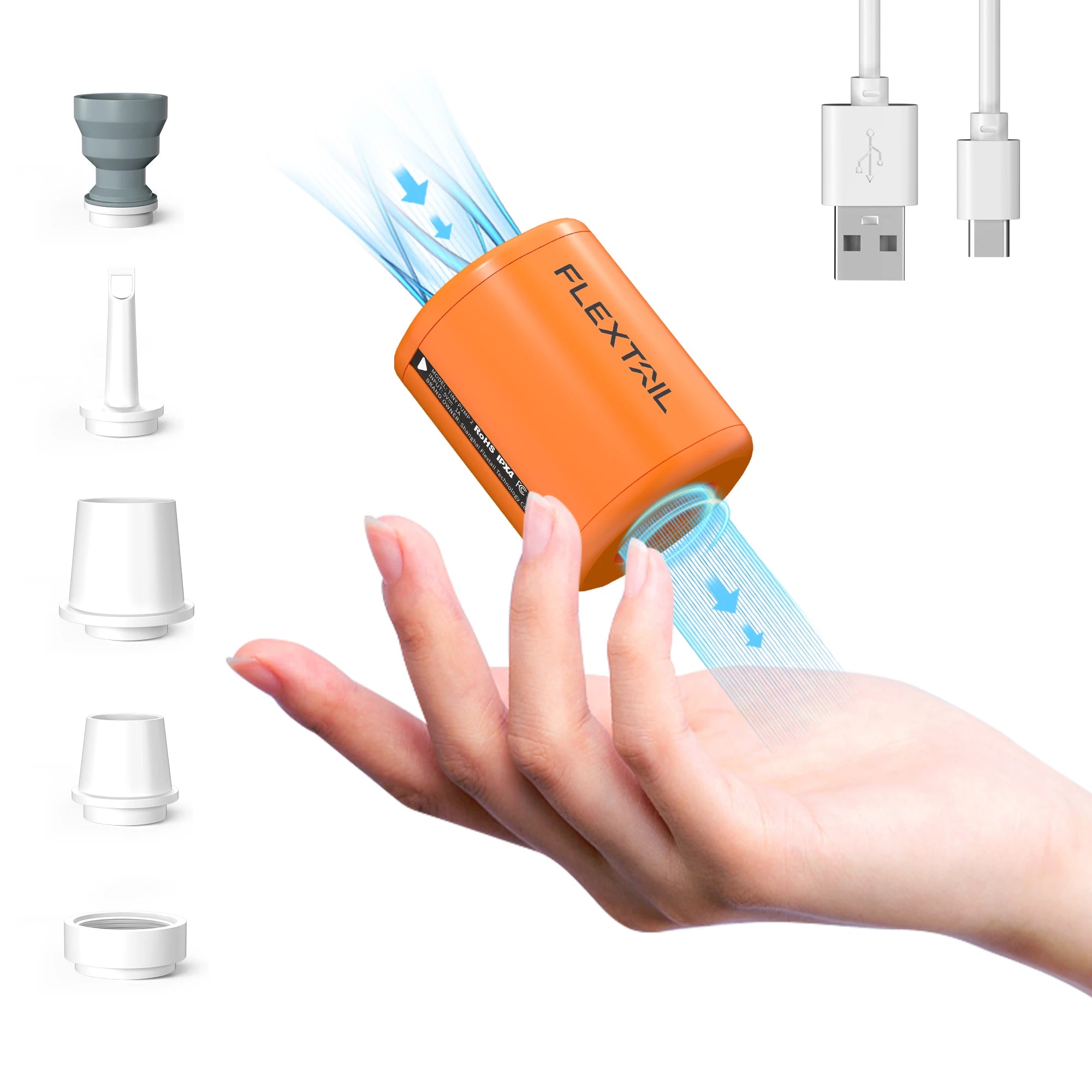 Tiny Portable Air Pump – Ultra-Compact Camping & 4WD Inflator (Rechargeable + LED Light Option)