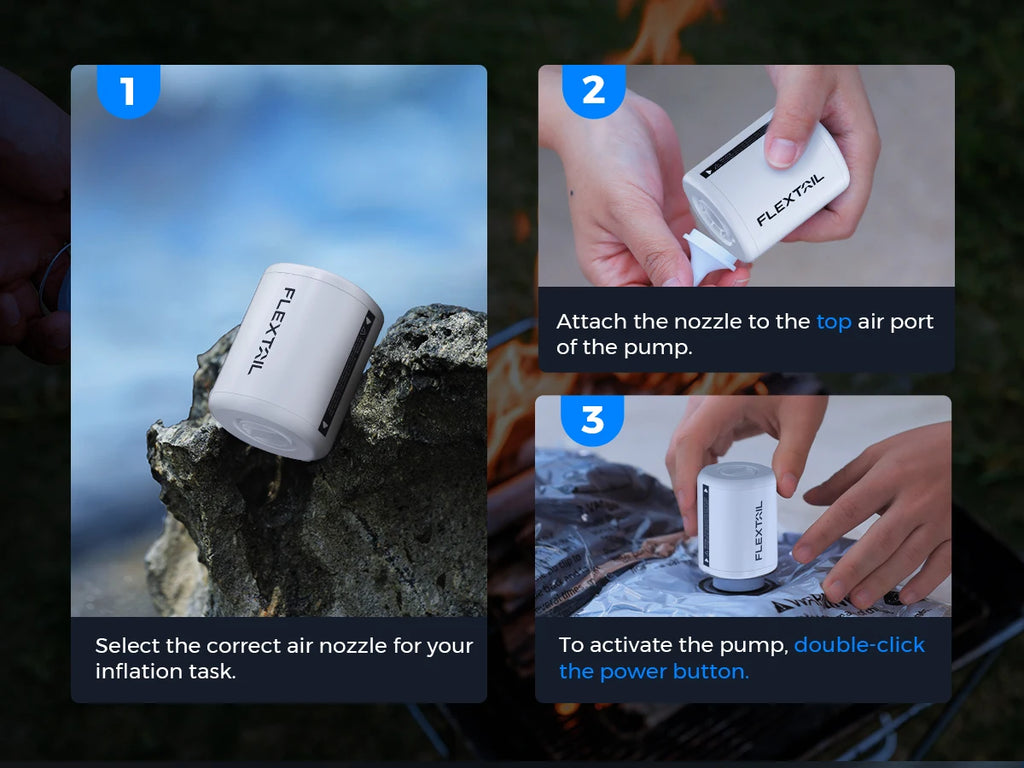 Tiny Portable Air Pump – Ultra-Compact Camping & 4WD Inflator (Rechargeable + LED Light Option)