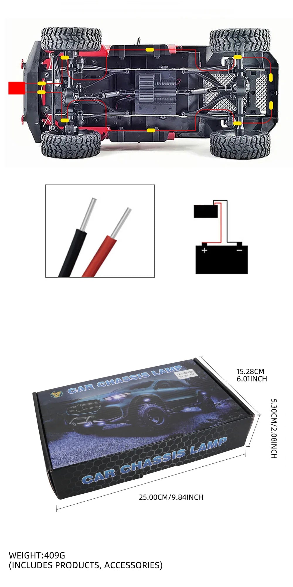 Rugged Road RGB LED Rock Lights Kit – Waterproof Underglow for 4WD, Utes & Trucks (App Controlled)