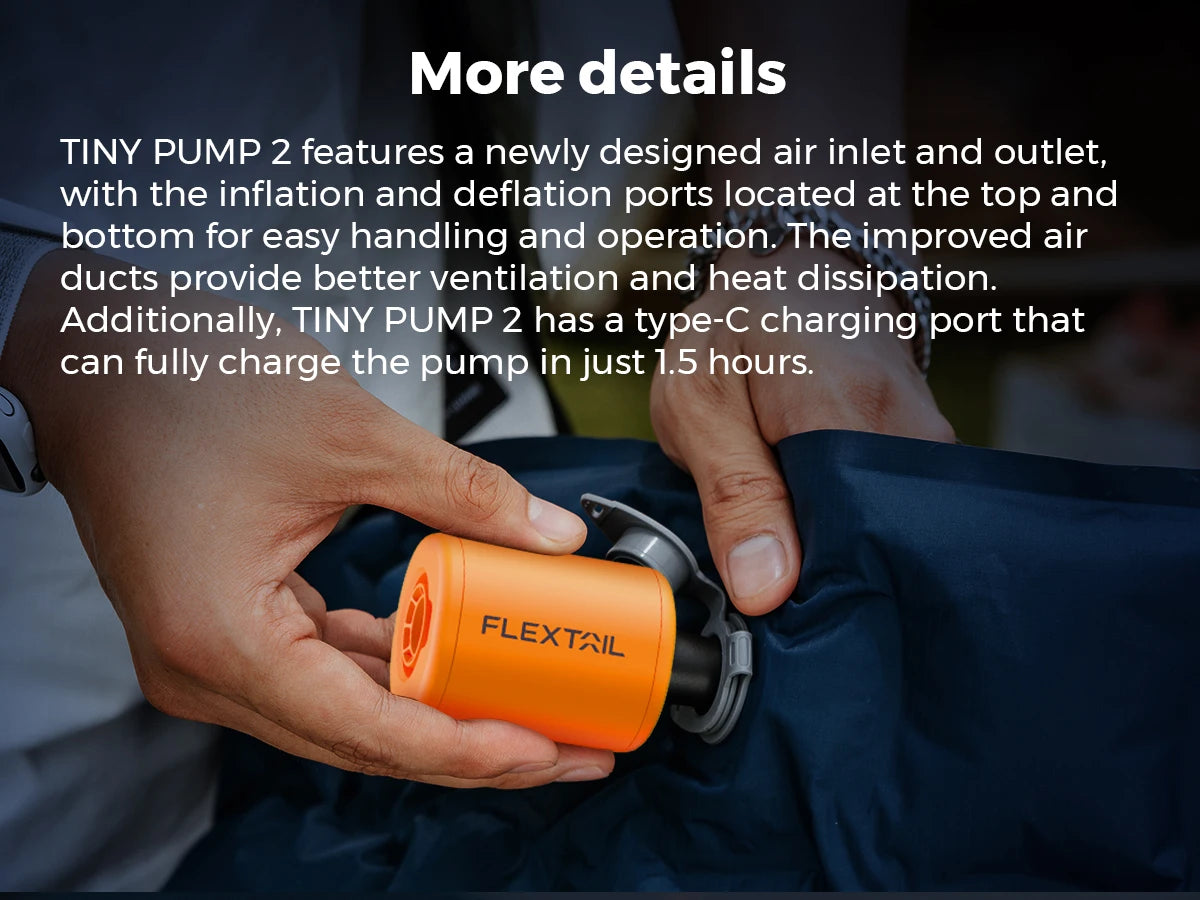 Tiny Portable Air Pump – Ultra-Compact Camping & 4WD Inflator (Rechargeable + LED Light Option)